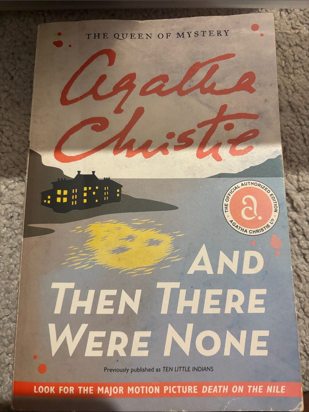 Agatha Christie And Then There Were None - Red & Blue Cover